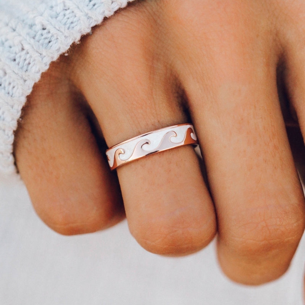 Pura Vida Reversible Enamel Wave Ring